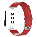 Miniatyrbillede 1 af 6: Smart Watch Læder Udskiftningsrem Rød Smart Watch Rem Til FIT Watch