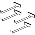 Miniatyrbillede 1 af 5: 4 stk. glasholdere til hylde, jern glasholder til 4 glas, vægmonteret vinglas display rack, omvendt glasholder til vinskabe, barer, Ki