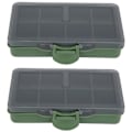 Miniatyrbilde 1 av 8: 2 stk fiskekrok agn boks mini PP oppbevaringsboks etui for fiskeutstyr tilbehør 8 rom