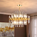 Miniatyrbillede 2 af 8: 2 STK Jernlysekrone Hængende Plade Krog Loftslys Baldakin Dekoration DIY Fitting Accessory Guld