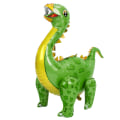 Miniatyrbillede 4 af 8: Dinosaur ballon sæt aluminiumsfolie 93 cm oppustelig søde dyr til fødselsdagsfest dekoration Grøn