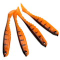 Miniatyrbillede 6 af 8: 4 stk. AR48 75mm/3.2g T-hale blødt agn dobbelt farver kunstige fiske lokkemad Wobbler TacklePard Orange