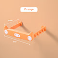 Miniatyrbild 3 av 3: Soptunnehållare tecknad gris stil stansfri robust hållbar PP utrymmesbesparande väggmonterad redskapshållare orange
