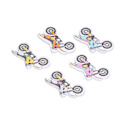 Miniatyrbilde 7 av 8: 100 stk syknapper i motorsykkelform, lett, til DIY-produksjon, praktiske dekorative håndverkstilbehør for barn