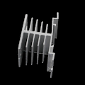 Miniatyrbillede 4 af 5: 1 stk. Enkeltfaset Solid State Relæ SSR Køleplade Aluminium Dissipation Radiator