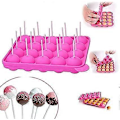 Miniatyrbillede 2 af 5: Cake Pop Form Sæt Isterningebakker Silikone Pop Kager Slik Form Gumdrop Jelly Cupcake Lollipop DIY Værktøj + 20 Pinde