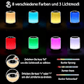 Miniatyrbillede 3 af 4: LED Sengelampe Touch Dæmpbar, Bordlampe Batteridrevet 8 Farver Tw -CNJR