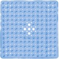 Miniatyrbilde 1 av 3: Sklisikker ekstra lang dusjmatte med sugekopper, PVC og gummi badematte, luktfri, dreneringshull, maskinvaskbar, badekarmatte (blå, 53 * 53)