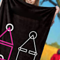 Miniatyrbilde 2 av 5: BL629 Teppe Polyester Seng Sove Teppe Moteriktig Unikt Mønster Teppe for Hjemmekontor 140 X 200cm