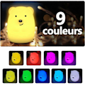 Miniatyrbillede 3 af 5: Børne Natlampe Bjørn LED Natlampe Soveværelseslampe 9 Farver Baby Natlampe Multi-Farve USB Genopladelig Natlampe med Fjernbetjening Gave f
