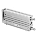 Miniatyrbillede 6 af 8: Pneumatisk luftcylinder tynd med 3 styrestænger aluminiumlegering hardware MGPM12X100