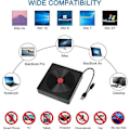 Pikkukuva 2 / 5: Ulkoinen DVD-asema, kannettava USB 3.0 ja Type C -poltin CD/VCD/DVD/CD-ROM-kortinlukija USB DVD-asema Windows- ja Mac IOS -pöytätietokoneille