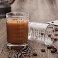 Miniatyrbillede 3 af 3: Målebæger Shotsglas 3oz/90ml - Tungt Høj Espresso Glas med Sort Streg