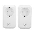 Miniatyrbild 1 av 8: 2st Smart WiFi-kontakt Uppladdningsbar Brandsäker trådlös fjärrkontroll Röststyrning WiFi Smart Socket-kontakt EU-kontakt 100‑250V