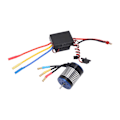 Miniatyrbillede 1 af 8: 3650 4300KV børsteløs motor uden sensor med 60A vandtæt ESC kombosæt til 1/10 RC bil
