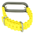 Pikkukuva 5 / 8: Silikoni watch ranneke ruostumattomasta teräksestä suojaavalla puskurin case , joka sopii Mi Band 7:lle keltainen