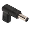 Miniatyrbilde 4 av 8: USB Type C hunn til 6.0x3.7mm adapter 100W PD hurtiglading 90 graders vinklet USB C til DC adapter