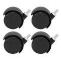 Miniatyrbillede 5 af 8: 4 stk. Drejelige hjul 360 graders rulleuniform Force Dobbelthjul Design Hjul til skriveborde Skabe hylder