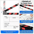 Miniatyrbillede 4 af 5: ClapperBoard Film Action Klaptræ Instruktør Film Klaptræ, Hvid