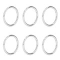 Miniatyrbilde 6 av 8: 50 stk metallringer - robuste, holdbare, rustfrie, utsøkte, brede bruksområder - metall O-ringer for klær, vesker, ryggsekker - sølv