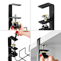 Miniatyrbillede 3 af 5: Kabelbakke til under skrivebord, opbevaringshylde til hjemmet, sort