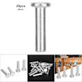 Miniatyrbilde 7 av 7: 20 stk GB867 M6 aluminiumsnitter med flatt hode, solid nit med flatt hode (M6 * 25)