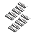 Miniatyrbilde 6 av 8: 10 stk Jumper Block Terminal Strip Kobber Leder PVC Shell Gaffel Type Terminal Strip Svart 400V 15A TB 1506