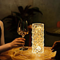 Miniatyrbild 4 av 5: Kristallros LED Bordlampa - Touchkontroll, 3 Färglägen