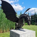 Miniatyrbillede 5 af 6: Have Drage Statue Springvand Drage Ornament Harpiks Vand Feature Skulptur til hjemmet havedekoration