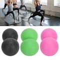 Miniatyrbillede 8 af 8: TPR Yoga Massagebold Muskelafslappende bærbar fitness krop fascia træningsboldsæt (sort rosarød grøn)