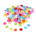 Miniatyrbilde 1 av 8: 200 stk blomsterknapper fargerike levende farger slitesterk plast bred applikasjon håndverksknapper for klær veske DIY