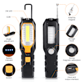 Miniatyrbillede 4 af 8: Genopladelig COB arbejdslampe USB justerbar LED arbejdslampe med magnetisk krog til reparation