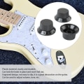 Miniatyrbilde 3 av 6: Gitarkontrollknappsett - 1 Volum 2 Tone - Topp Plast - Svart Black