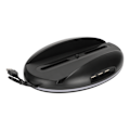 Miniatyrbilde 6 av 8: LED vertikalstativ stilig plug and play konsolldokkingstasjon med 3 USB2.0-porter fargerikt lys for PS5-konsoller svart