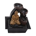 Pikkukuva 4 / 8: Buddha-veden virtauskoriste synteettistä hartsia Vesiputous valoilla kotitoimiston työpöydälle EU-pistoke 220V-240V