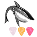Miniatyrbillede 2 af 5: Guitar Capo Zinklegering Capo med Plekter, Sort