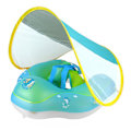 Miniatyrbillede 2 af 8: XL Baby Svømme Ring 19cm Indre Diameter Oppustelige Pool Rør PVC Non Flip Svømme Flåd med Solbeskyttelse Baldakin