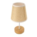 Miniatyrbild 8 av 8: LED-skrivbordslampa i linnetyg med touch-kontroll, 360 graders varmt ljus, bordslampa för sovrum