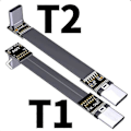 Miniatyrbild 3 av 5: Usb 3.1 Typ C Till Typ C Förlängningskabel 90 Graders Adapter Fpc Fpv Ribbon Platt Usb C Kabel 3a 10gbp _SZXM