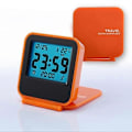 Miniatyrbild 2 av 5: Mini Flip Rese Elektronisk Klocka Termometer Klocka Vikbar Tyst Mode Portabel - GSL orange
