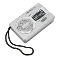 Miniatyrbilde 8 av 8: AM FM Transistor Radio DSP Chip Bærbar Lomme Mini Radio med Høytaler Hodetelefonuttak Sølvgrå