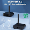 Pikkukuva 3 / 5: Bluetooth 5.3 Audio Adapteri 2-in-1 Lähetin Vastaanotin Ei Akkua