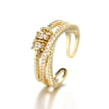 Miniatyrbillede 3 af 5: Justerbar roterende legering angst ring enkel design til stressaflastning