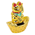 Miniatyrbild 7 av 8: Solcells driven vinkande katt - Lycka till rikedom välkomnande lyckokatt hem rum kontor skrivbord dekoration MLY358A guld