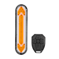 Pikkukuva 2 / 8: BK600 maastopyörä USB -lataus LED Langaton kaukosäädin Turvavaroitus Kääntyvä takavalo Polkupyörän pyöräilyvarusteetMusta puoli