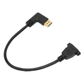 Miniatyrbild 2 av 8: Högervinklad Displayportkabel Dubbelhål Låsbar Typ 4K HD 90 grader Armbåge Displayport Adapter för DP 1.2