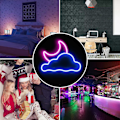 Miniatyrbillede 4 af 4: Sky og Måne LED Neonlys - USB-drevet Neon Skilt til Vægskilt i Soveværelse, Børneværelse eller Bryllupsfest