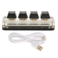 Miniatyrbilde 1 av 8: Programmerbart tastatur USB 4 nøkler Mini bærbart mekanisk tastatur HID DIY programmerbart tastatur RGB OSU spilltastatur