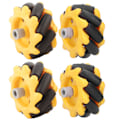 Pikkukuva 4 / 8: Mecanum Wheel Smart Robot Auton osien tarvikkeet OmniDirectional DIY -lelukomponentit 48mm (2 paria)
