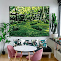 Miniatyrbild 4 av 5: Green Forest Gobestry Vägghängande - 150 cm x 200 cm (60 x 80 tum) - 3D Print Tree Gobestry för sovrum